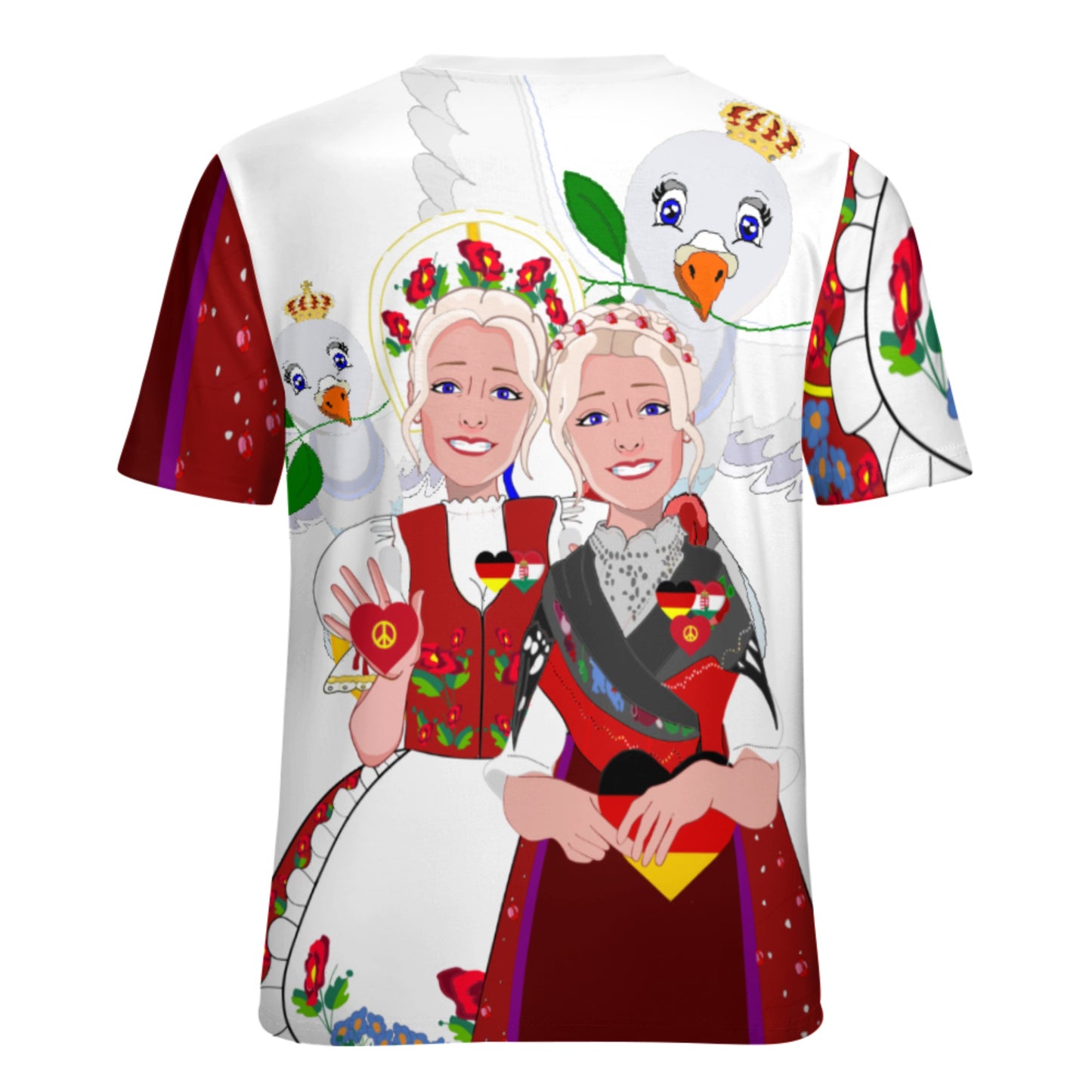 Women´s T-shirt 3 GLOBAL FREEDOM UNITED© Women Germany & Hungary BIG