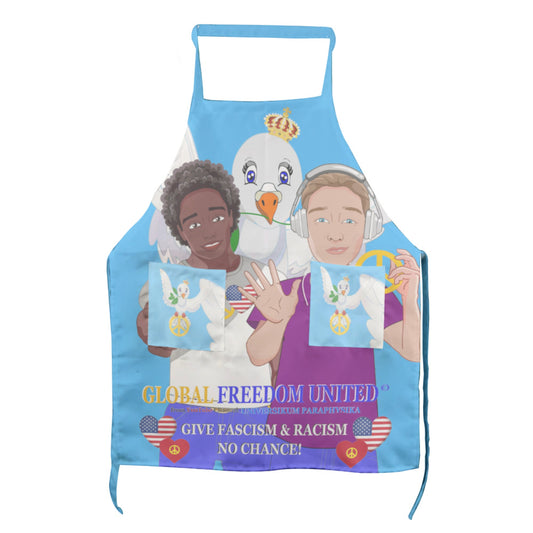 Apron GLOBAL FREEDOM UNITED© Men Anti Fascism & Racism USA Blue