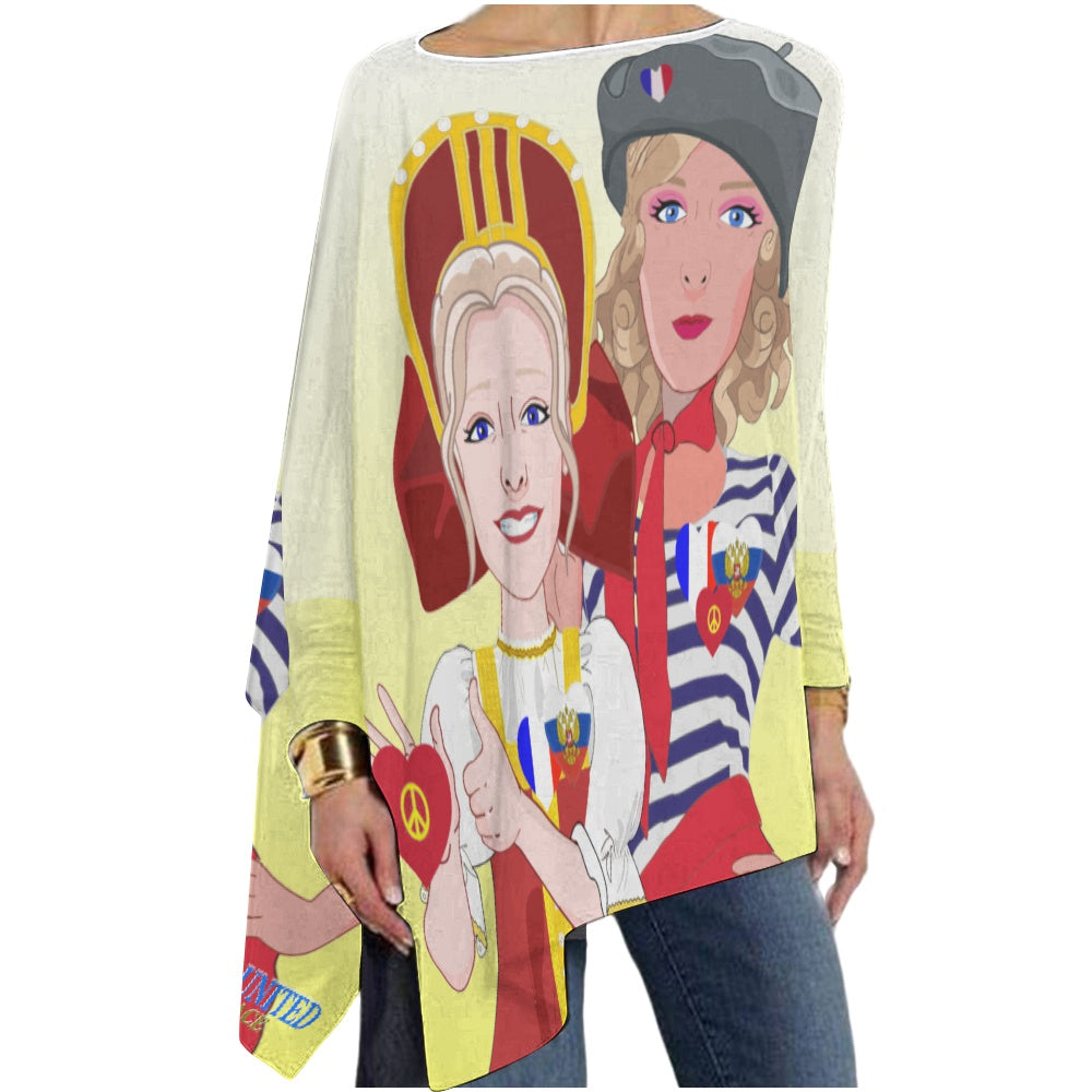 Pullover Langarm-t-shirt Global Freedom French & Russia Old Peace