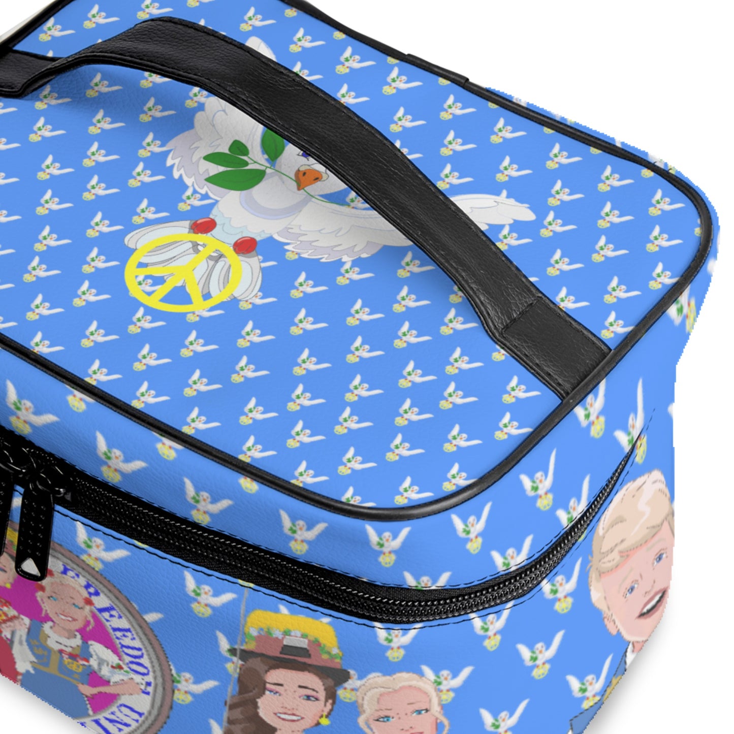 Cosmetic Bag GLOBAL FREEDOM UNITED© Women Croatia & Serbia Blue