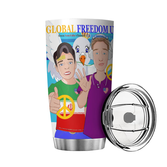 Tumbler GLOBAL FREEDOM UNITED© Men Iran & USA  Blue