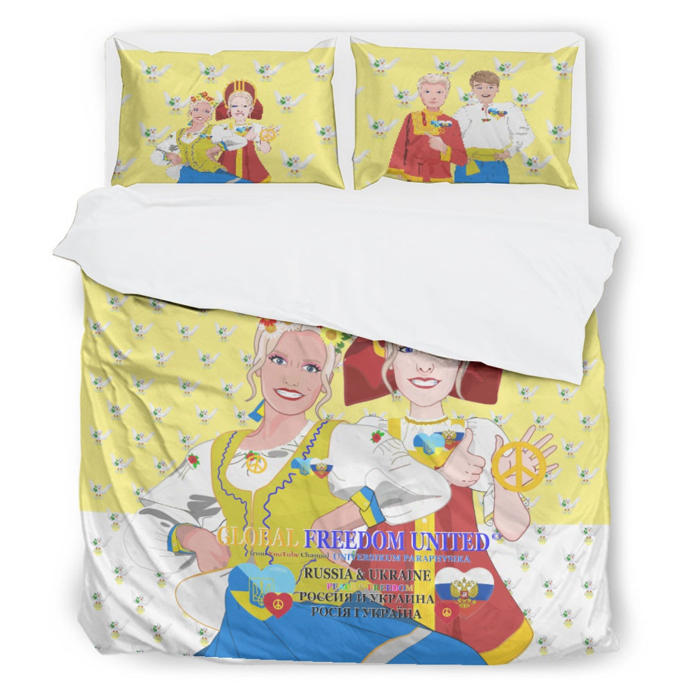 Bed Line GLOBAL FREEDOM UNITED© Women Ukraina & Russia Yellow