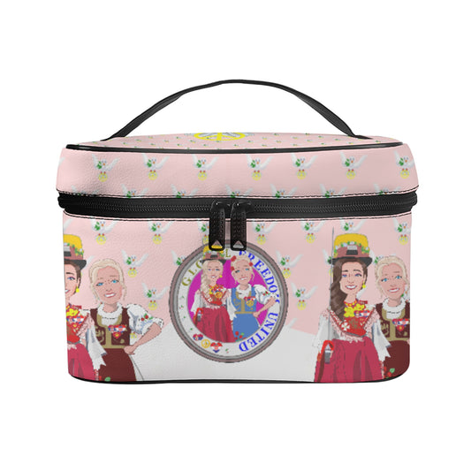 Cosmetic Bag GLOBAL FREEDOM UNITED© Women Croatia & Serbia Pink