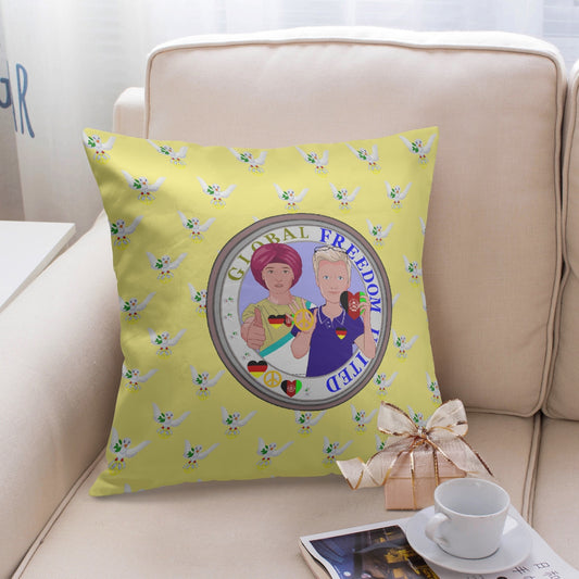 GLOBAL FREEDOM UNITED© Men AFGHANISTAN & GERMANY - 18'' Square Pillow Cover