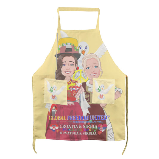 Apron GLOBAL FREEDOM UNITED© Women Croatia & Serbia Yellow