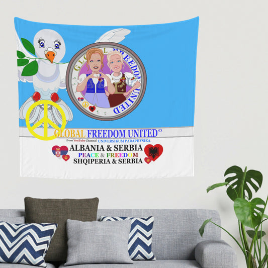 Tapestry Global Freedom United Women Albania & Serbia Old Peace V2 Blue