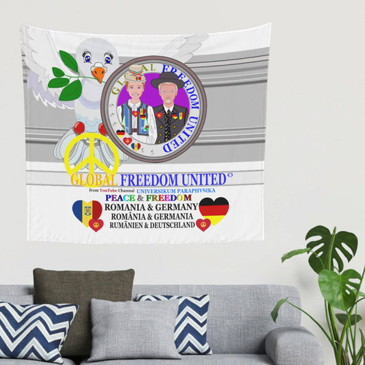 Tapestry Global Freedom United Men Romania & Germany Old Peace Grey
