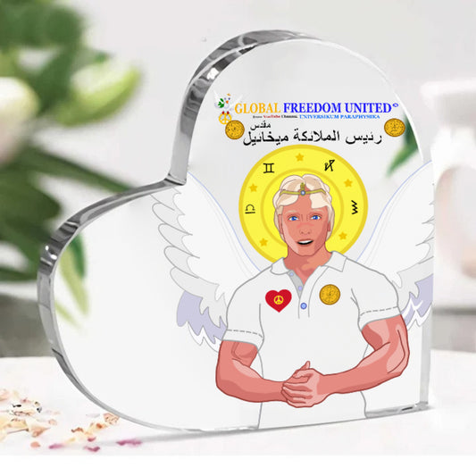 Acryl Heart Global Freedom United Archangel Michael Arabic V2