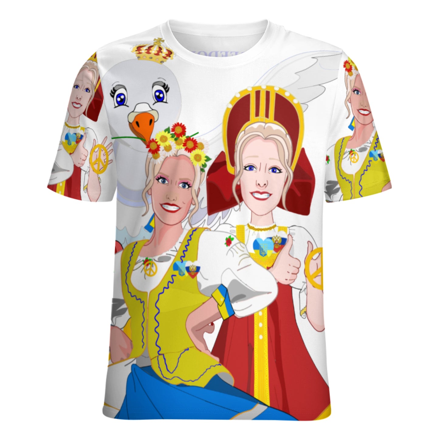 Women´s T-shirt 3 GLOBAL FREEDOM UNITED© Women Ukraina & Russia Big