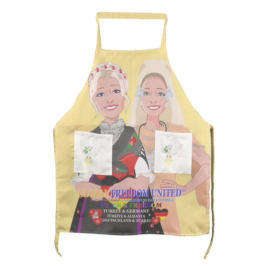 Apron GLOBAL FREEDOM UNITED© Women Germany & Turkey Yellow