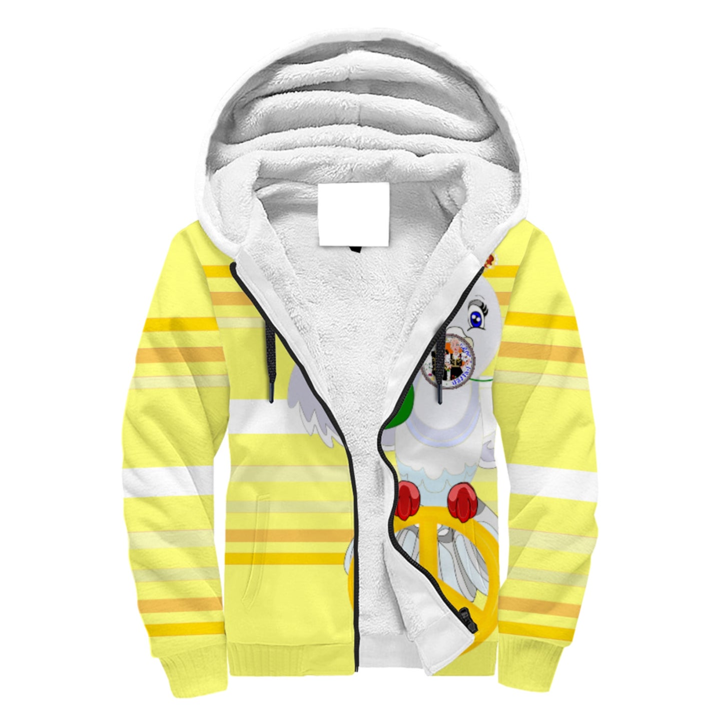 Plush Hoodie 1 Global Freedom United Couple Edition Serbia Yellow