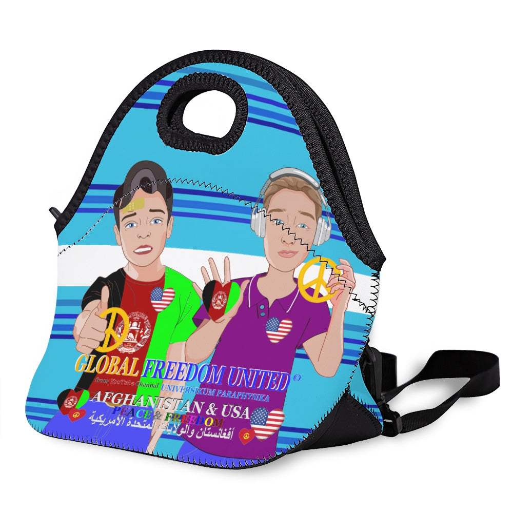 Meal Bag With Strap GLOBAL FREEDOM UNITED© Men AFGHANISTAN & USA Blue 1