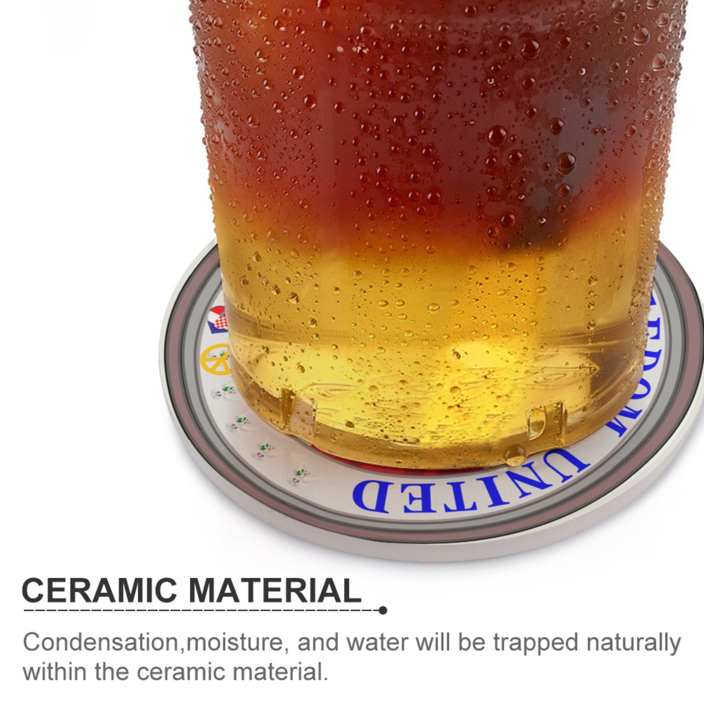 Ceramic Coasters Global Freedom United Couple Edition Croatia