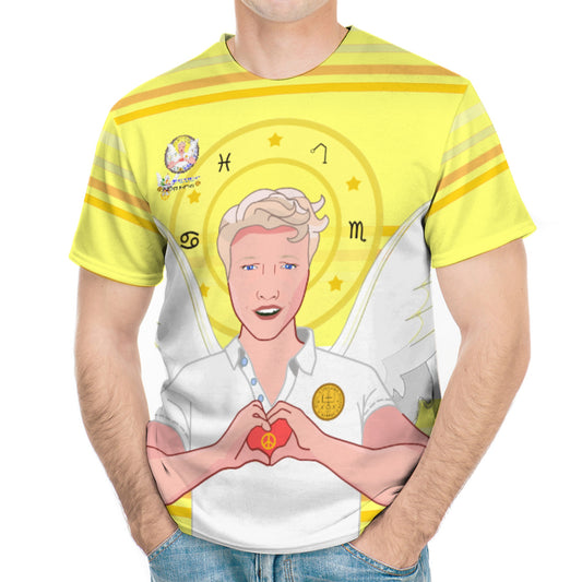 Men´s T-shirt Global Freedom United Archangel Raphael German Yellow