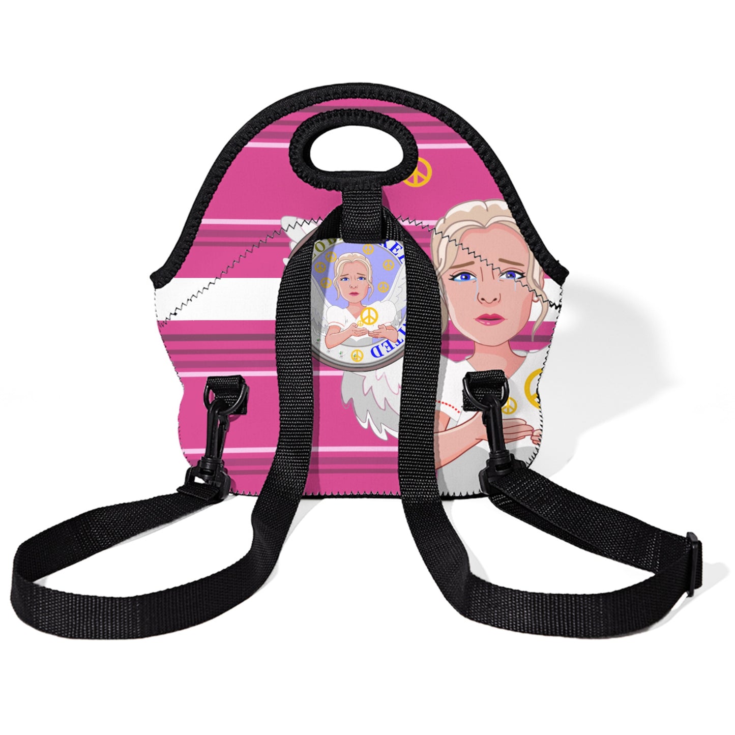 Meal Bag With Strap GLOBAL FREEDOM UNITED© girls Angel of Peace  Pink