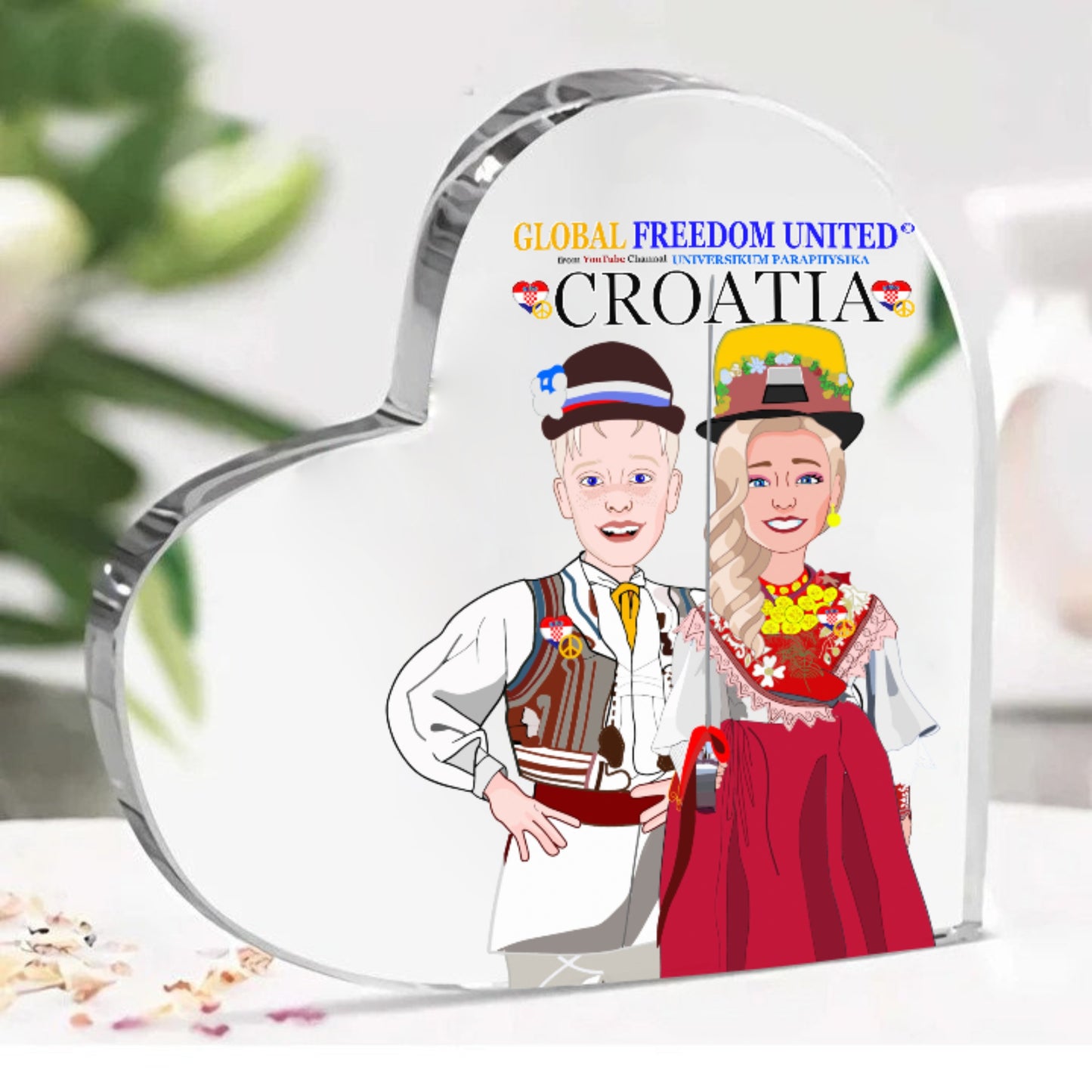 Acryl Heart Global Freedom United Couple Edition Croatia