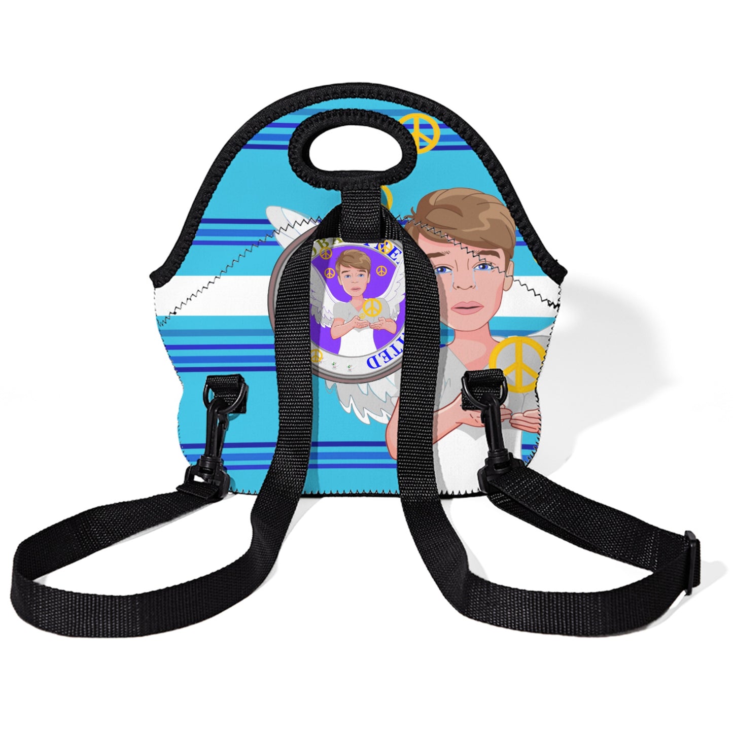 Meal Bag With Strep GLOBAL FREEDOM UNITED© Angel Of Peace Blue