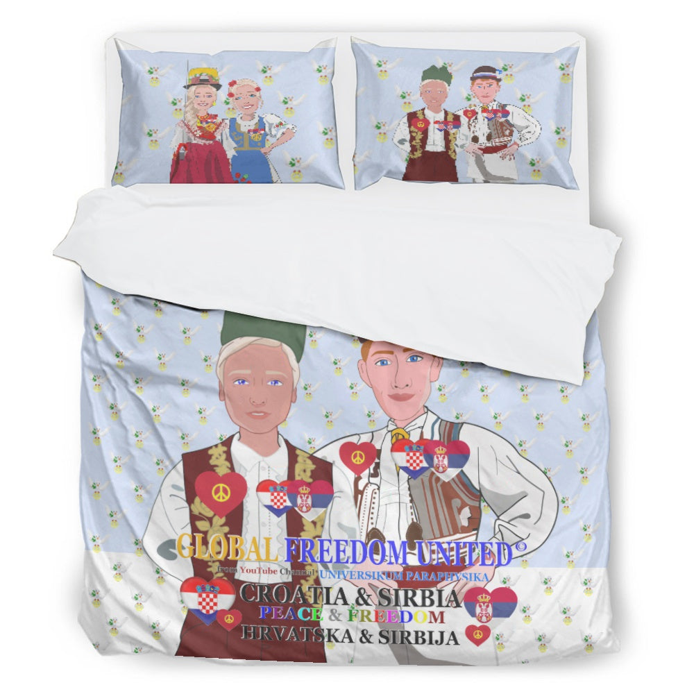 Bed Line GLOBAL FREEDOM UNITED© Men Croatia & Serbia Light Blue