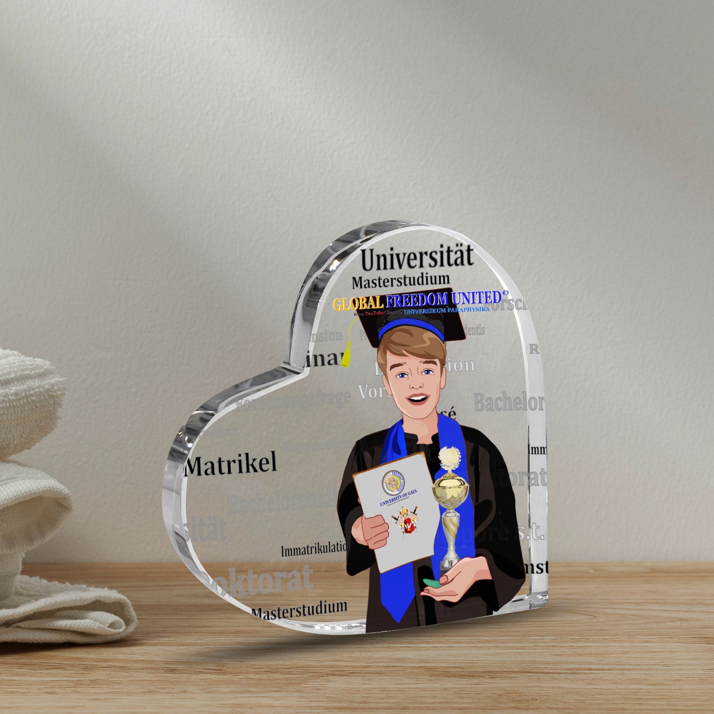 Acryl Haeart GLOBAL FREEDOM UNITED© Student Boy Brown Hair 1