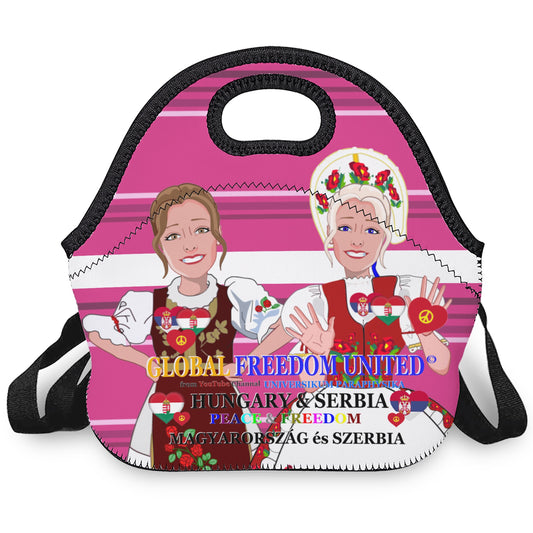 Meal Bag With Straw GLOBAL FREEDOM UNITED© Women Hungary & Serbia Pink 1