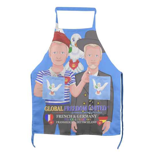Apron GLOBAL FREEDOM UNITED© Men French & Germany Blue