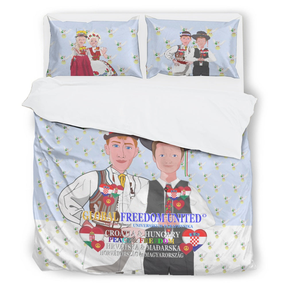 Bed Line GLOBAL FREEDOM UNITED© Men Croatia & Hungary Light Blue Blondie