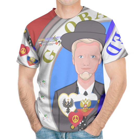 Men´s T-shirt GLOBAL FREEDOM UNITED© Men Prussia & Russia  Red