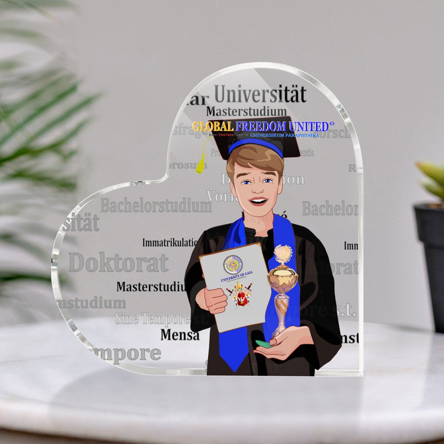 Acryl Heart Global Freedom United Student Boy Cooper Place Brown Hair 1