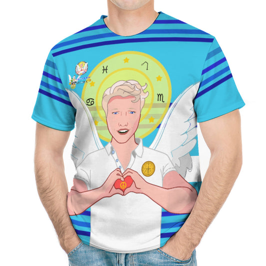 Men´s T-shirt Global Freedom United Archangel Raphael German Blue