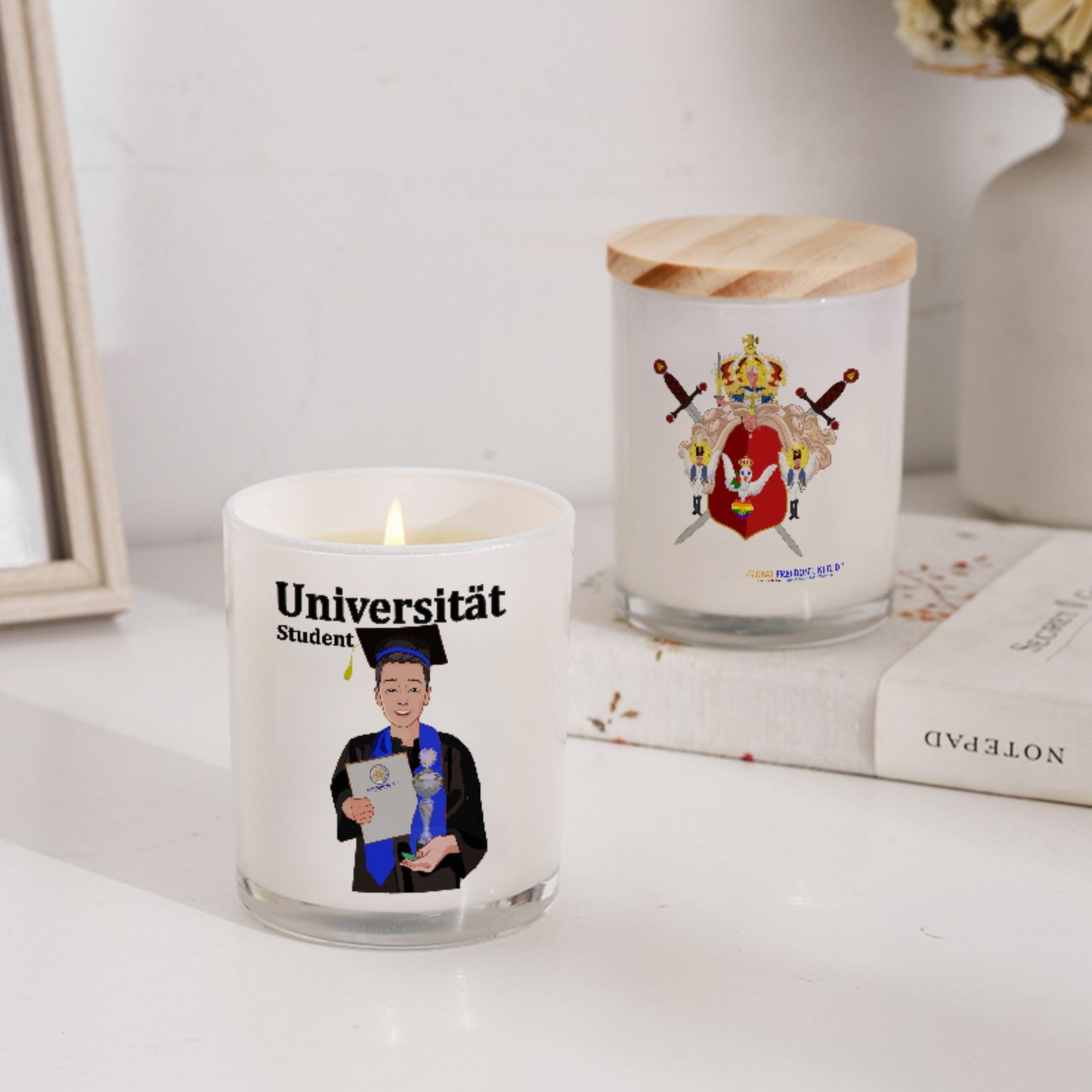 Scented Soy Candle Global Freedom United Asia Student Silver Place