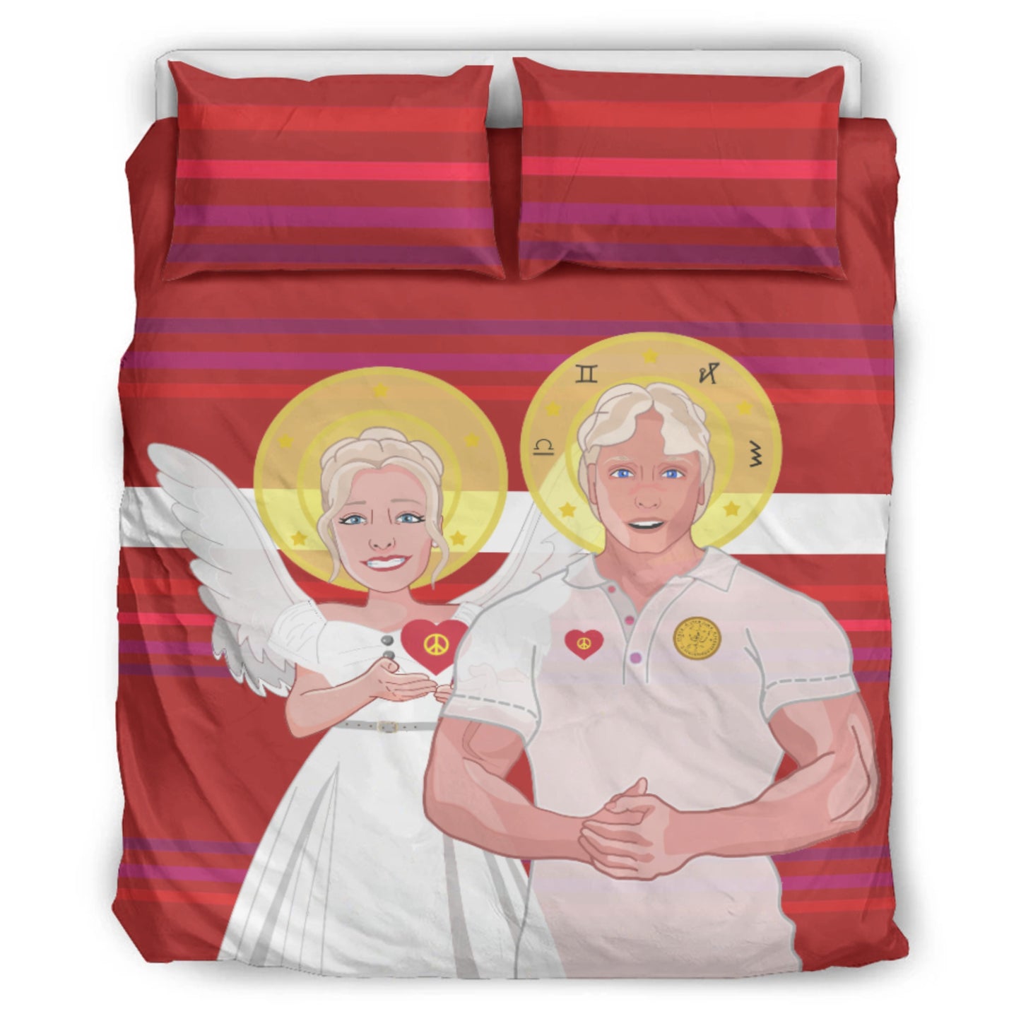 Bed Line GLOBAL FREEDOM UNITED© Archangel Michael & Maria Magdalena  Red