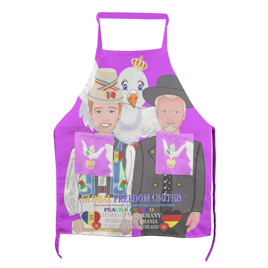 Apron GLOBAL FREEDOM UNITED© Men Romania & Germany Lilac