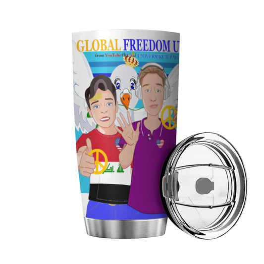 Tumbler GLOBAL FREEDOM UNITED© Men Iraq & USA Blue
