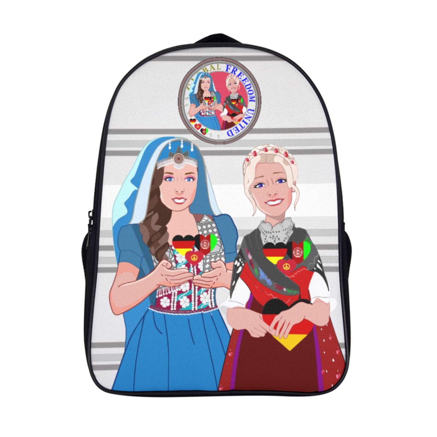 Bag Back GLOBAL FREEDOM UNITED© Women AFGHANISTAN & GERMANY Grey