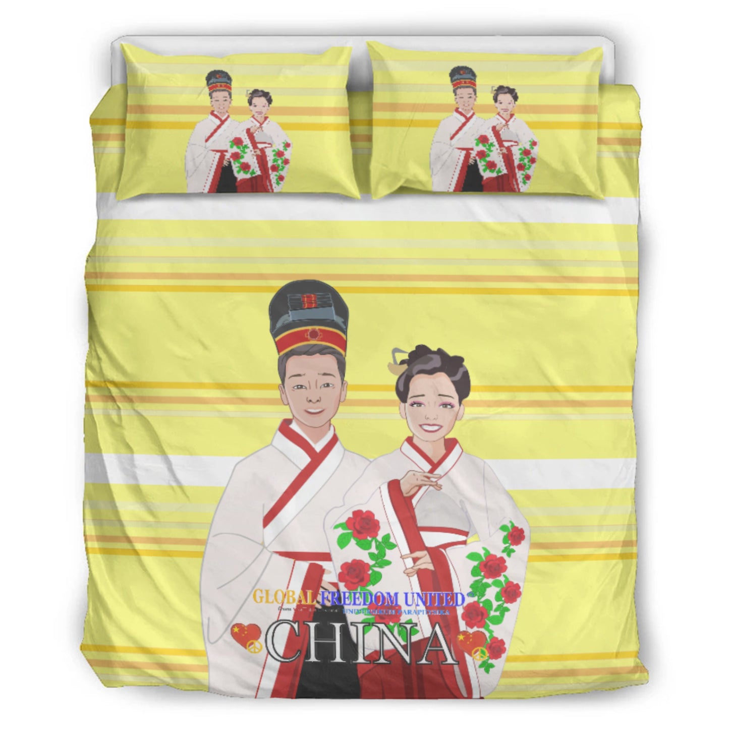 Bed Line GLOBAL FREEDOM UNITED© Couple China Yellow