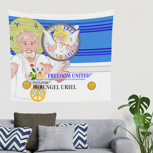 Tapestry Global Freedom United Archangel Uriel German Deep Blue