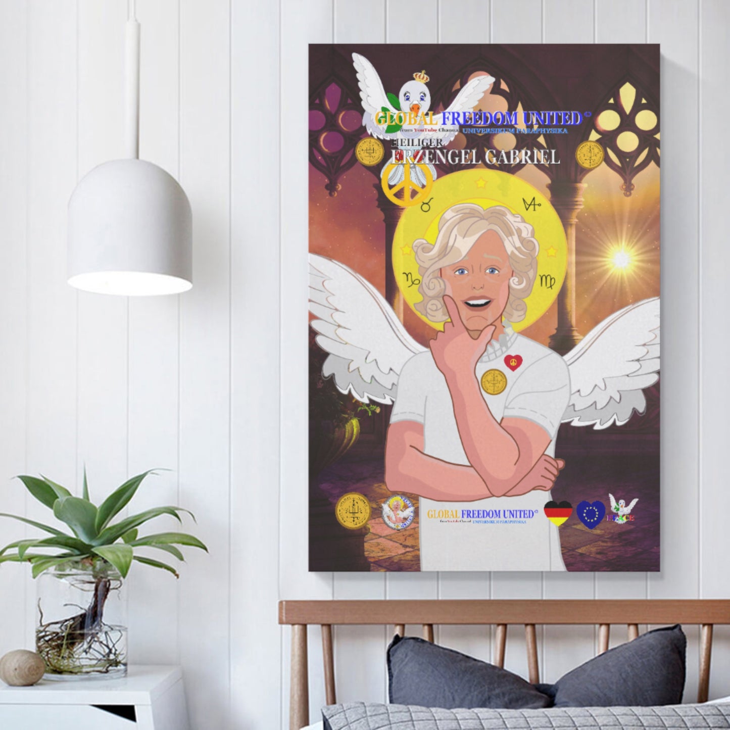Plakat Global Freedom United Archangel Gabriel German