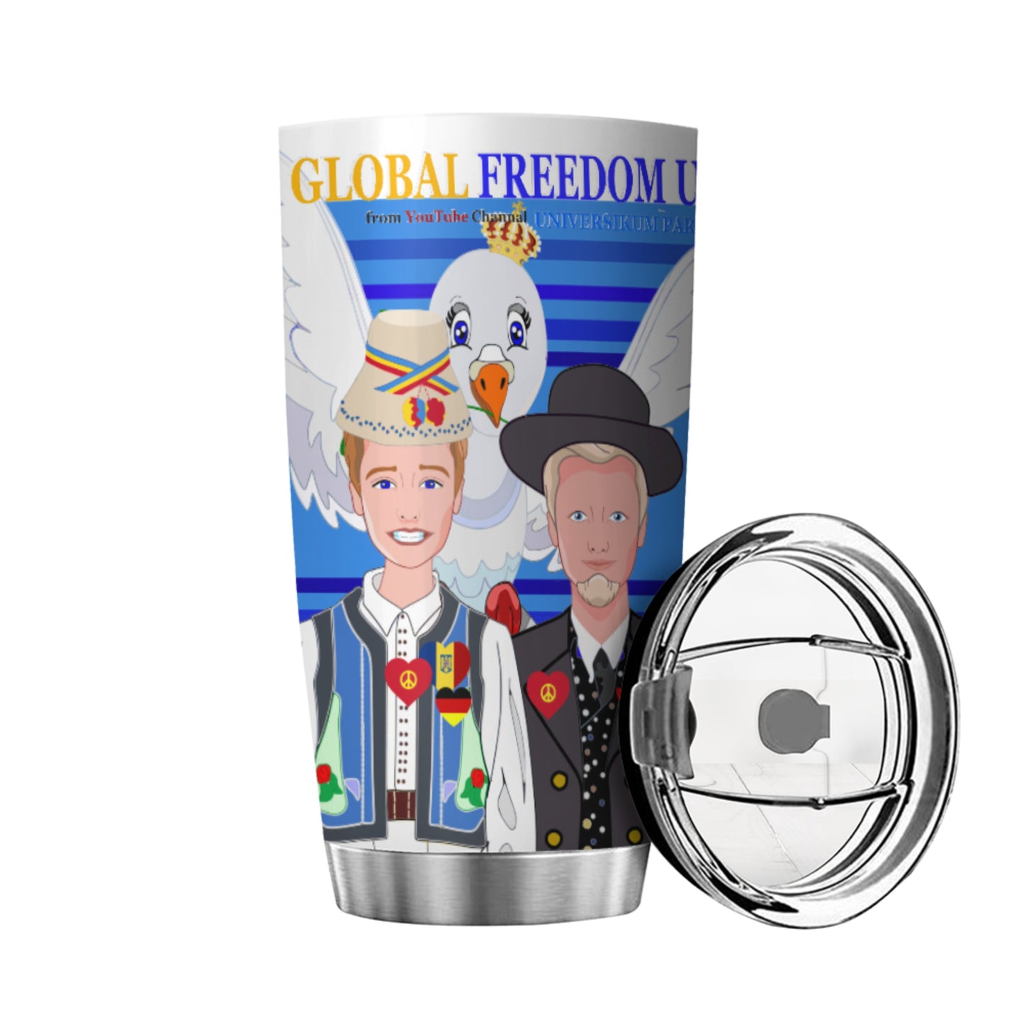 Tumbler Global Freedom United Men Romania & Germany Deep Blue