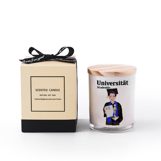 Scented Soy Candle Global Freedom United Asia Student Girl Golden Place