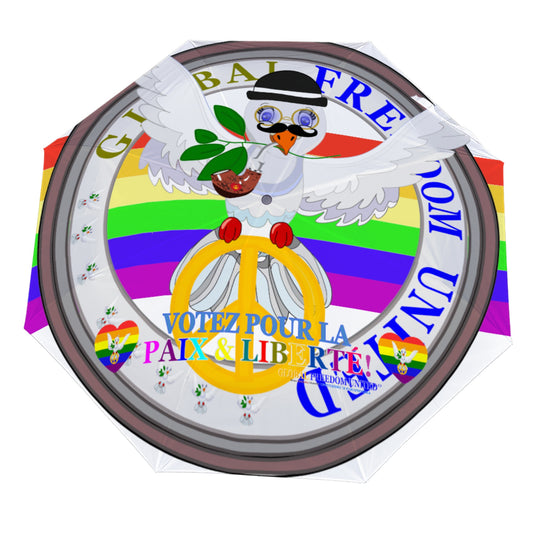 Umbrella Global Freedom United Men Dove Of Peace Pipe French