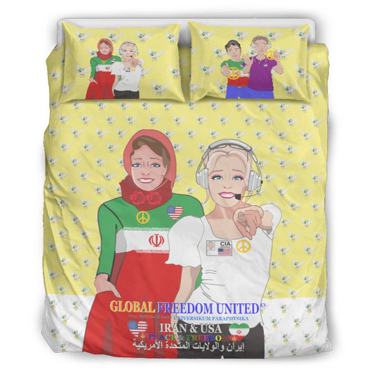 Bed Line GLOBAL FREEDOM UNITED© Women Iran & USA Yellow
