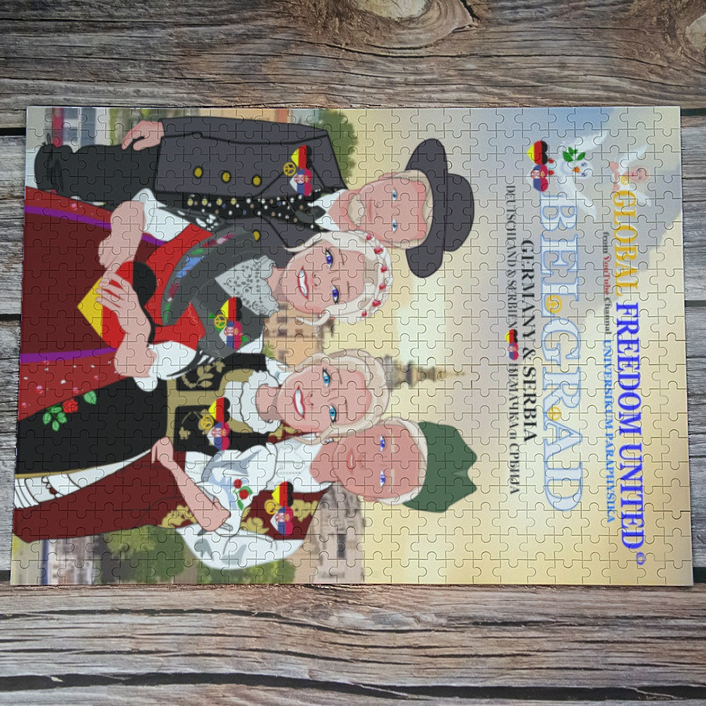 Paper Puzzle  GLOBAL FREEDOM UNITED© Women Serbia & Germany Belgrad