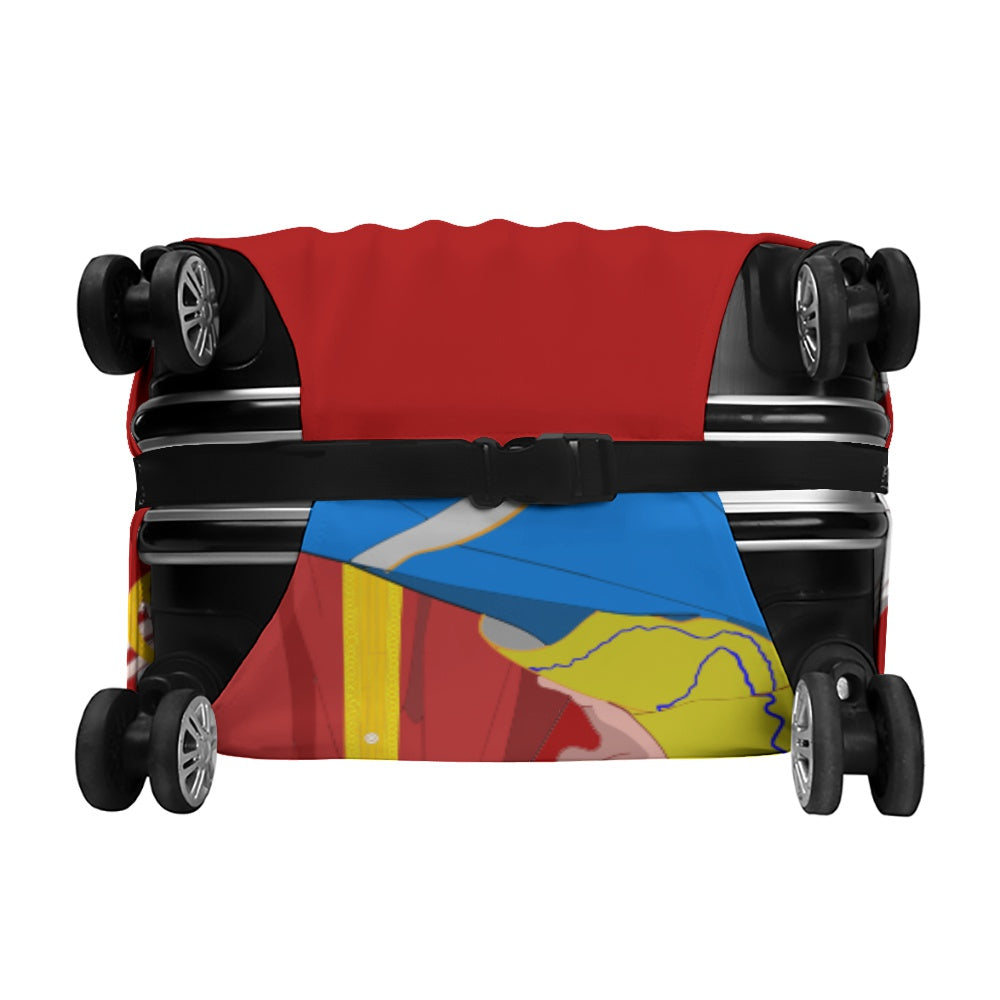 Luggage Cover Global Freedom United Women Ukraina & Russia Old Peace Red