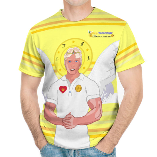 Men´s T-shirt Global Freedom United Archangel Michael Croatia V2 Yellow