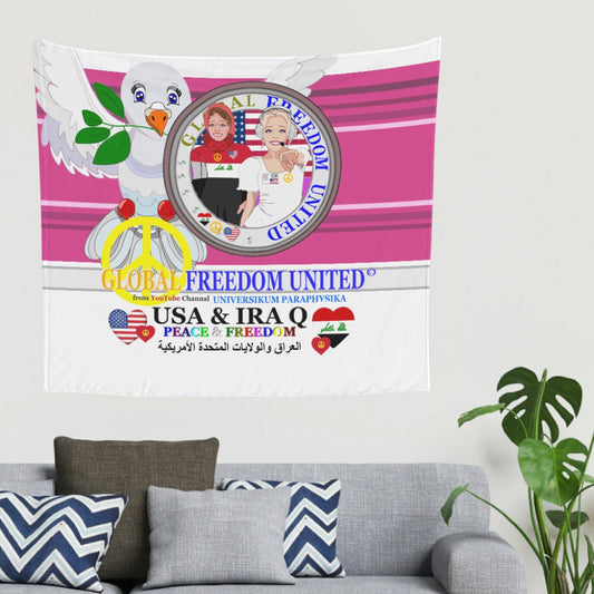 Tapestry Global Freedom United Women Iraq & Usa Old Peace Pink