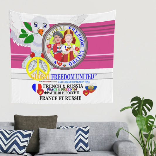 Tapestry Global Freedom United Women French & Russia Old Peace  Pink