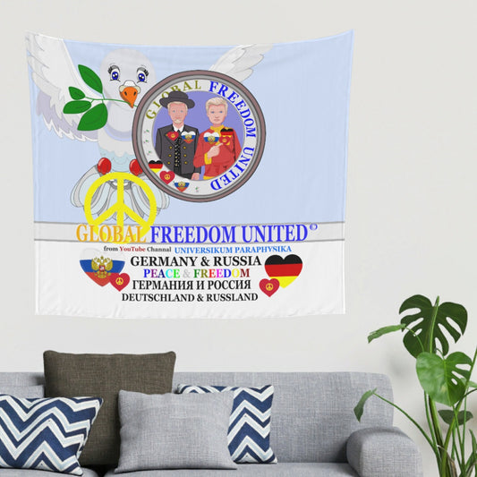 Tapestry Global Freedom United Men Russia & Germany Old Peace Light Blue