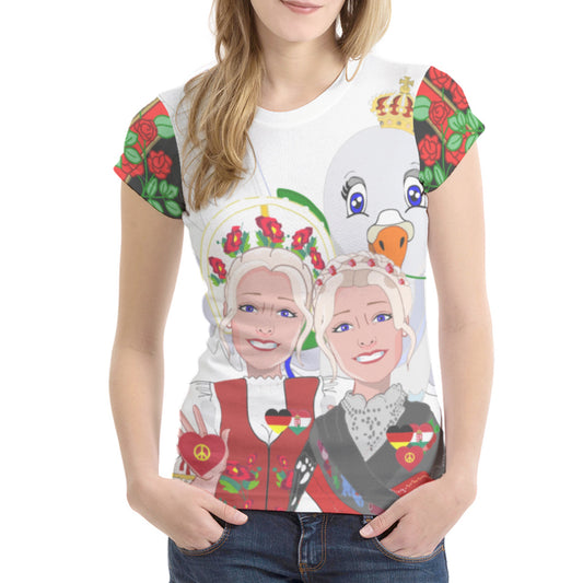 Women´s T-shirt GLOBAL FREEDOM UNITED© Women Germany & Hungary BIG