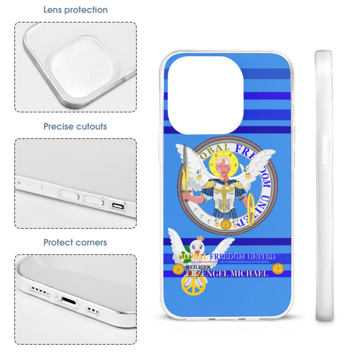 Phone Case Global Freedom United Archangel Michael German Deep Blue