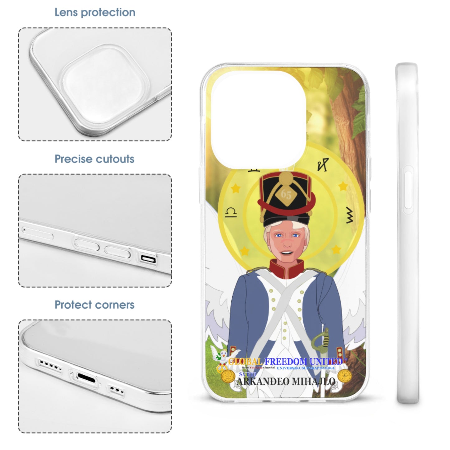 Phone Case GLOBAL FREEDOM UNITED© Archangel Michael Croatia V3